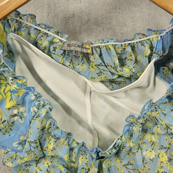 Figueroa & Flower Tiered Maxi Dress Womens XL Smocked Cottagecore Boho Prairie - Picture 5 of 15